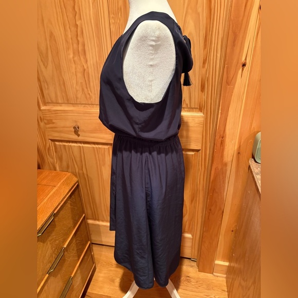 Athleta Martinique Midi Dress Navy Blue - Picture 3 of 12